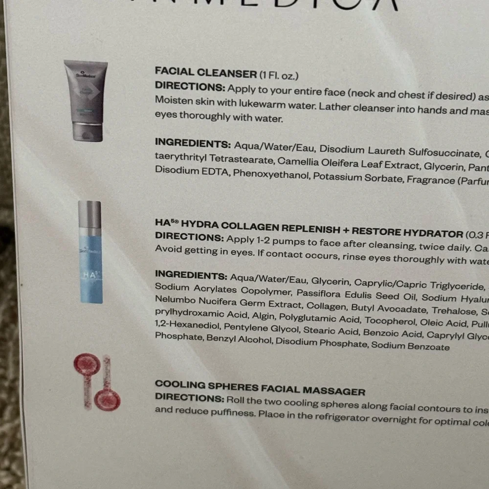NWT SkinMedica HA5 Hydra Collagen Hydration Collection Travel Set